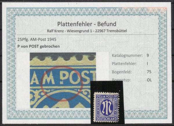 BIZONE_1948_PLATTENFEHLER_Nr_9I_gestempelt_Bild1