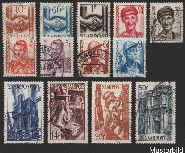 SAARLAND_1948_Nr_239_251_gestempelt_Bild1