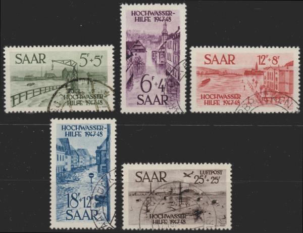 SAARLAND_1948_Nr_255_259_gestempelt_Bild1