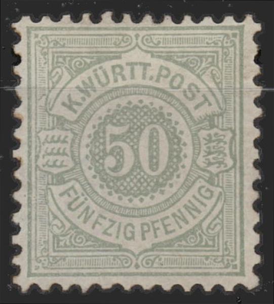 WUeeRTTEMBERG_1881_Nr_51_ungebraucht_Bild1