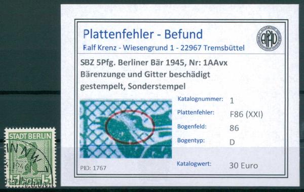 SBZ_1945_Nr_1AAvx_F86_(XXI)_gestempelt_Bild1