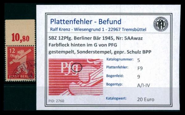 SBZ_1945_Nr_5AAwaz_F9_gestempelt_Bild1