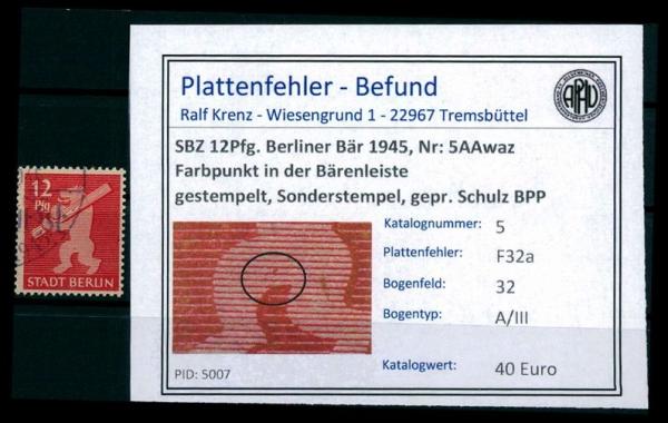 SBZ_1945_Nr_5AAwaz_F32a_gestempelt_Bild1