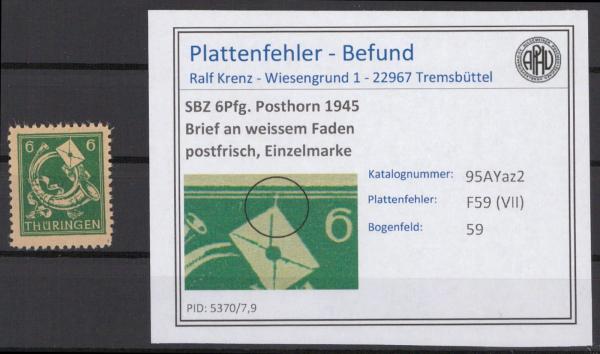 SBZ_1945_PLATTENFEHLER_Nr_95AYaz2_VII_postfrisch_Bild1