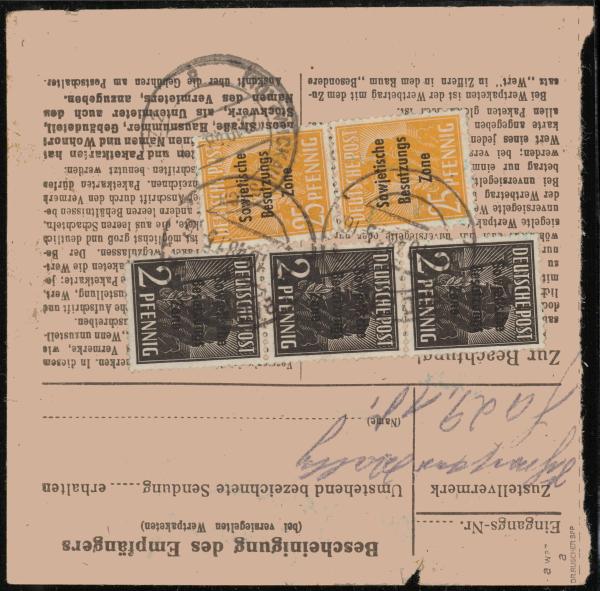 Paketkarte_1948_BAD_LAUSICK__siehe_Beschreibung_Bild2