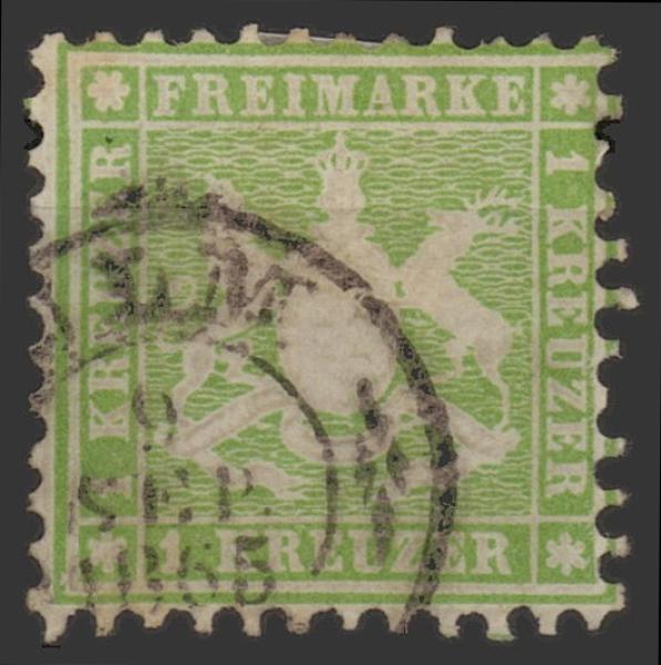 WUeeRTTEMBERG_1863_Nr_25_gestempelt_Bild1