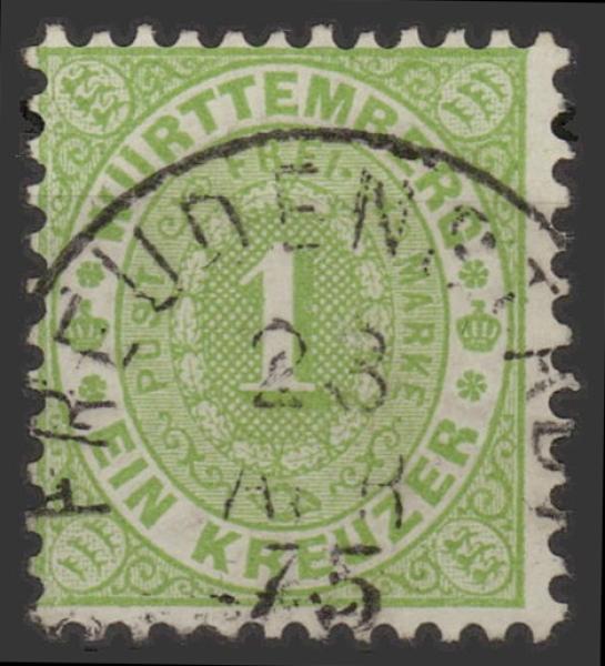 WUeeRTTEMBERG_1874_Nr_43_gestempelt_Bild1