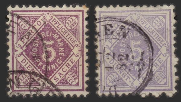 WUeeRTTEMBERG_1875_Nr_101a+b_gestempelt_Bild1