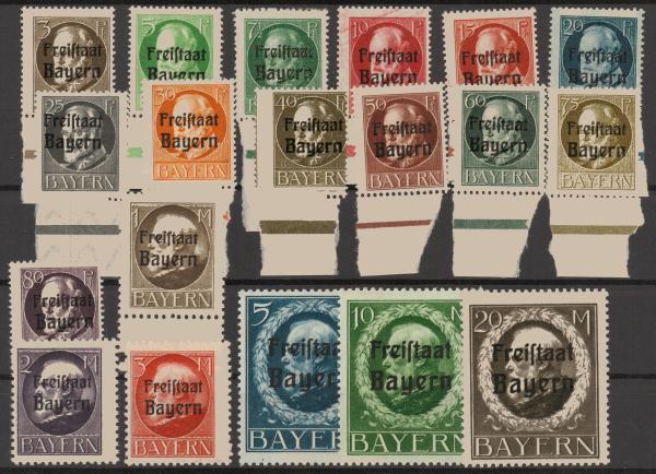 BAYERN_1919_Nr_152_170A_postfrisch_Bild1