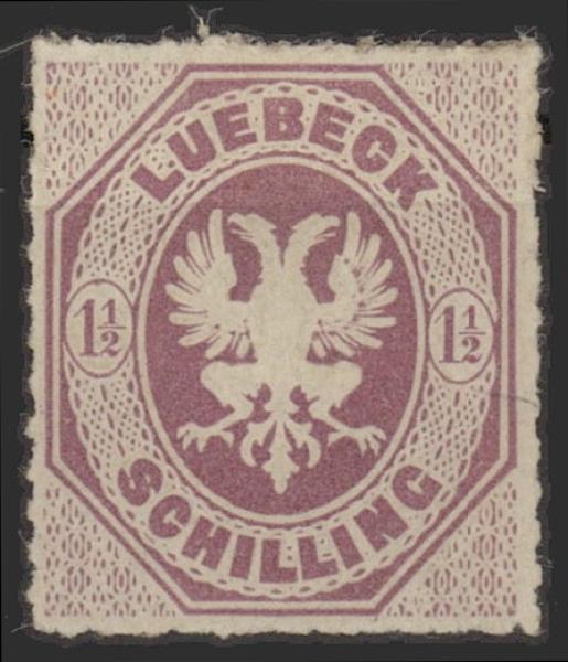 LUeeBECK_1865_Nr_14_ungebraucht_Bild1