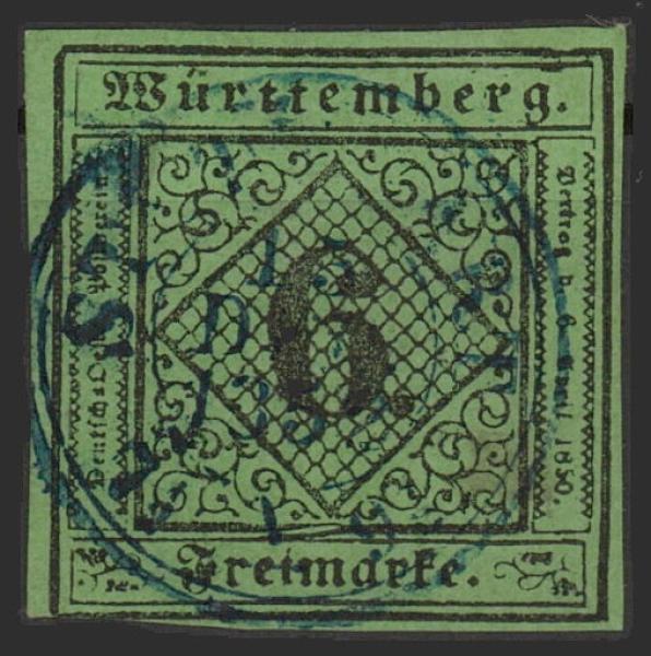 WUeeRTTEMBERG_1851_Nr_3_gestempelt_Bild1