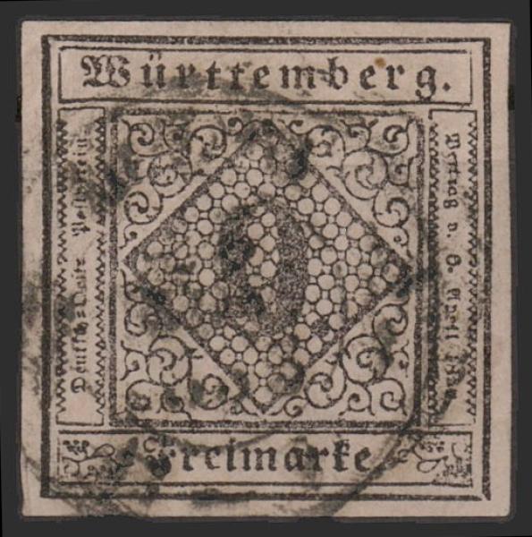 WUeeRTTEMBERG_1851_Nr_4_gestempelt_Bild1