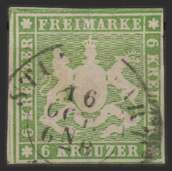 WUeeRTTEMBERG_1857_Nr_8_gestempelt_Bild1