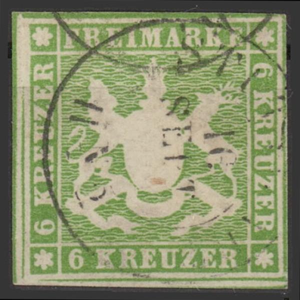 WUeeRTTEMBERG_1857_Nr_8_gestempelt_Bild1