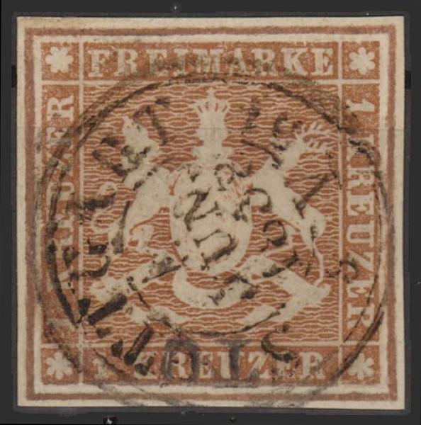 WUeeRTTEMBERG_1859_Nr_11_gestempelt_Bild1