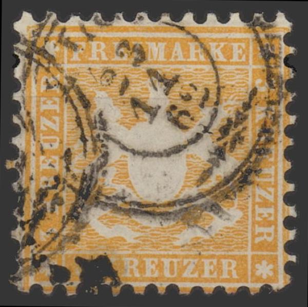 WUeeRTTEMBERG_1862_Nr_22_gestempelt_Bild1