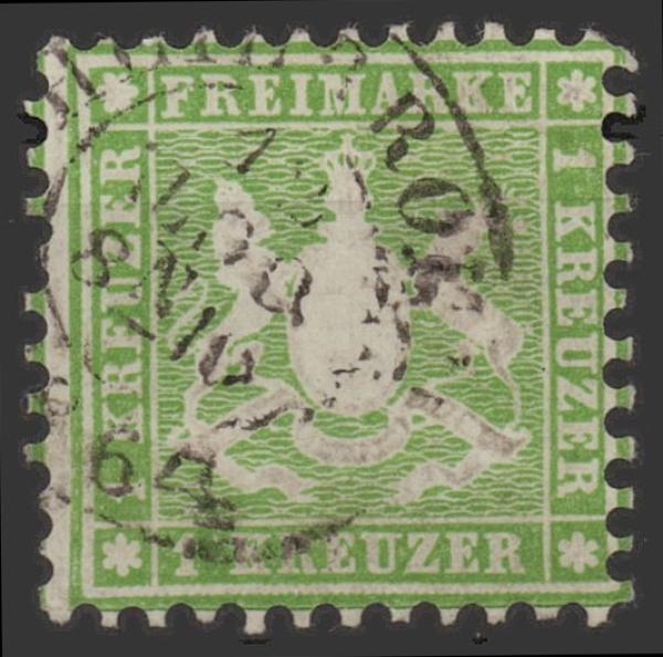 WUeeRTTEMBERG_1863_Nr_25_gestempelt_Bild1
