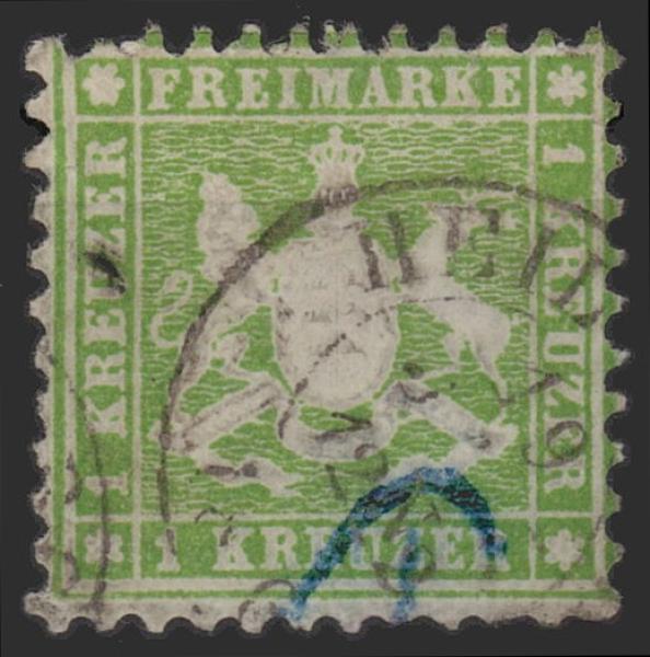 WUeeRTTEMBERG_1863_Nr_25_gestempelt_Bild1