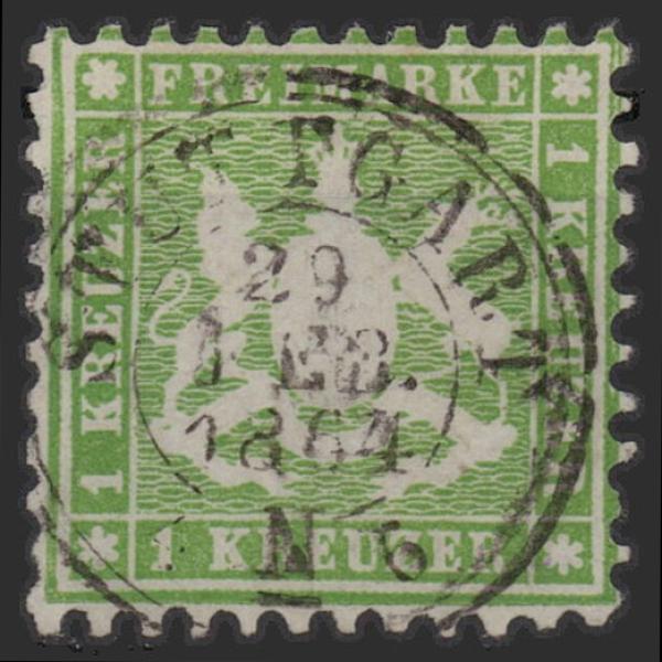 WUeeRTTEMBERG_1863_Nr_25_gestempelt_Bild1