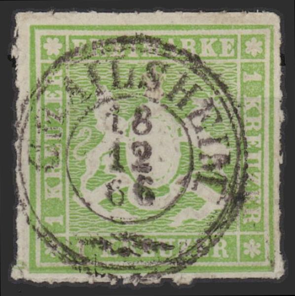 WUeeRTTEMBERG_1865_Nr_30_gestempelt_Bild1