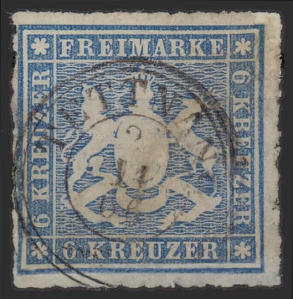 WUeeRTTEMBERG_1865_Nr_32_gestempelt_Bild1