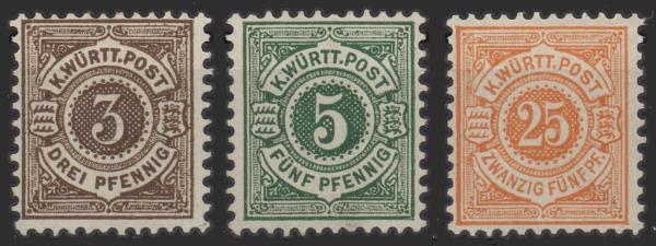 WUeeRTTEMBERG_1890_Nr_55_57_postfrisch_Bild1