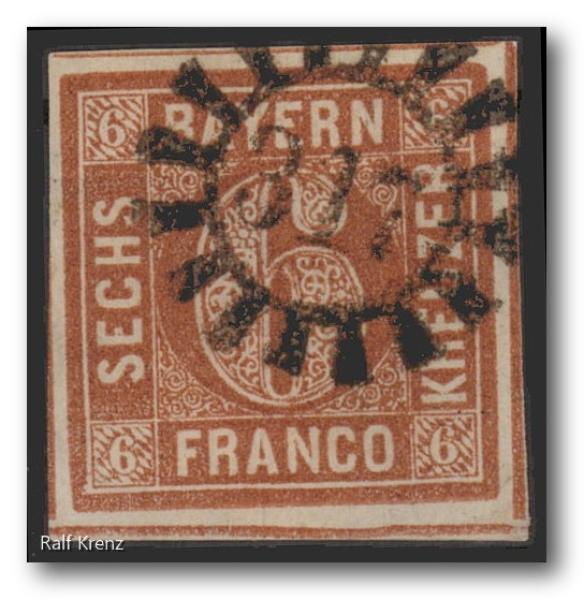 Bayern_1850_Nr_4II_gestempelt_Bild1