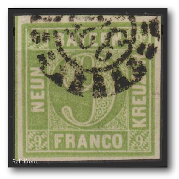 Bayern_1850_Nr_5_gestempelt_Bild1